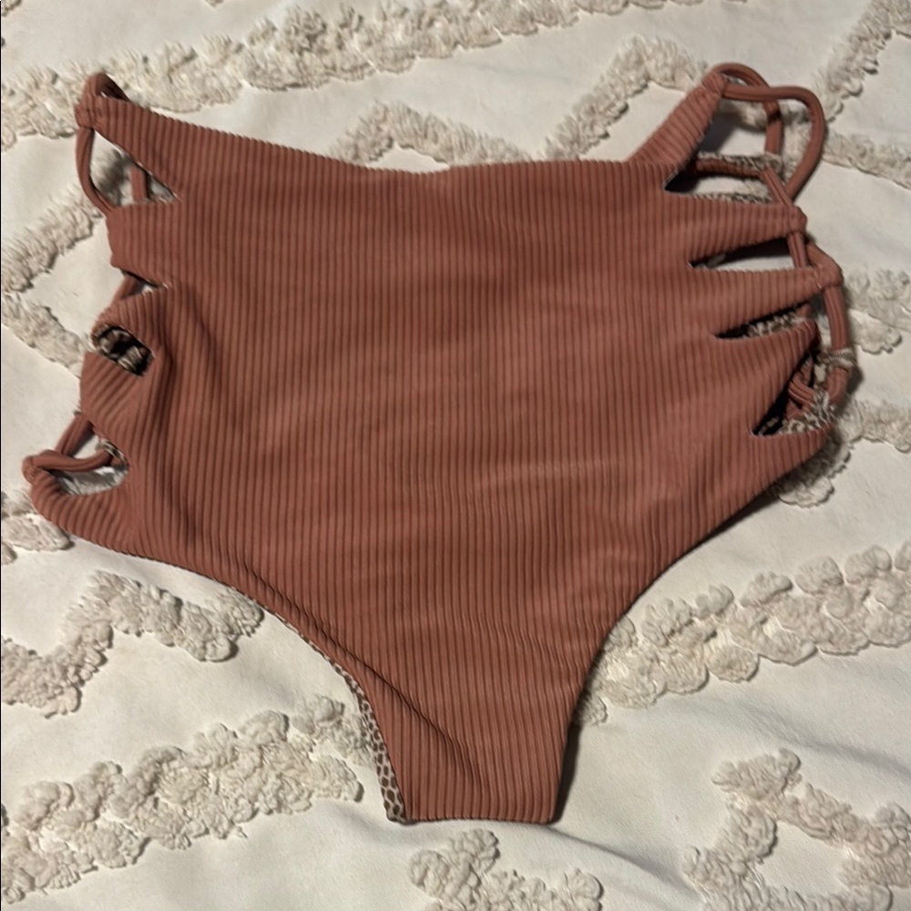 Acacia Queens Ribbed High-Waisted Bikini Bottom